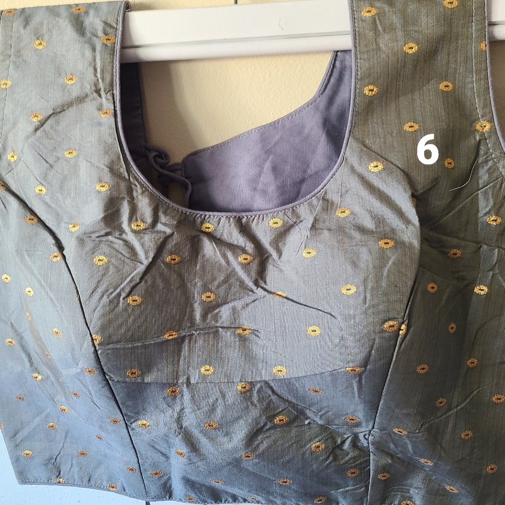 NEW boutique banarasi silk ready made saree /lehenga blouses - Picture 5 of 12